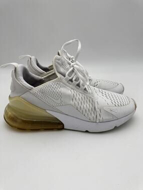 Nike Air Max 270 White Running Shoes 943345-103 Big Kids Size 7Y EU 40